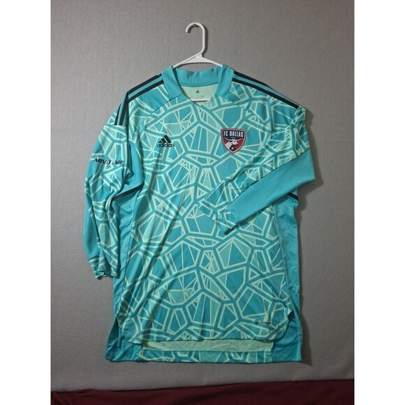 Adidas Aeroready Jersey MLS Mens Large Rare Green Geometric Pattern #21 - Picture 1 of 8